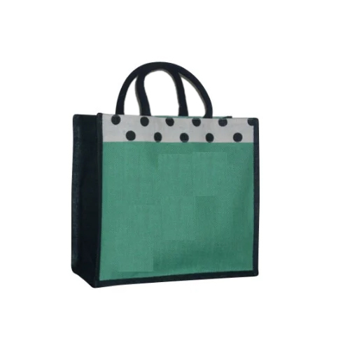 Polka Dot Printed Jute Promotional Bag