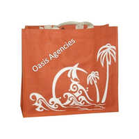 Palm Tree Print Jute Beach Bag