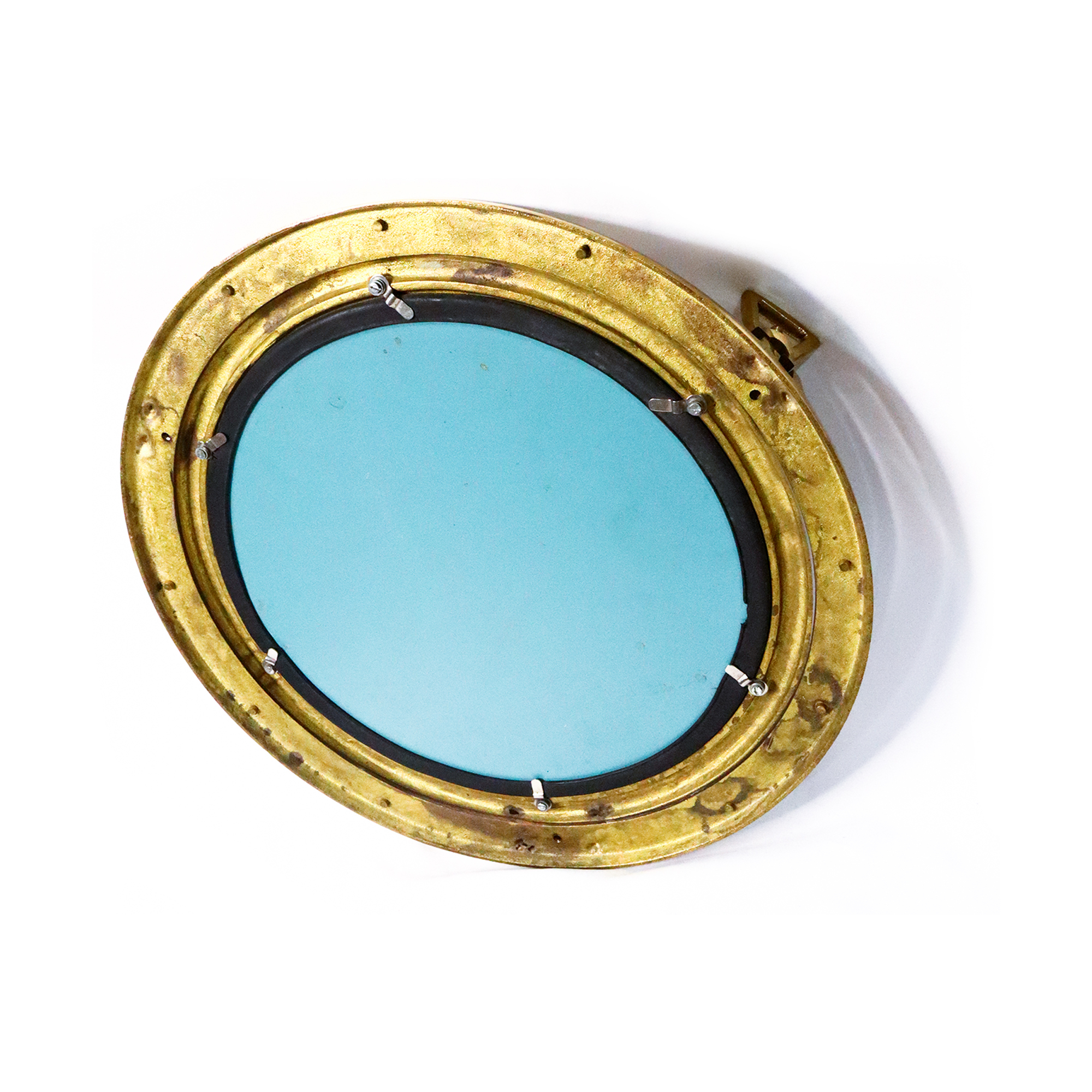 Polished Brass Porthole Mirror