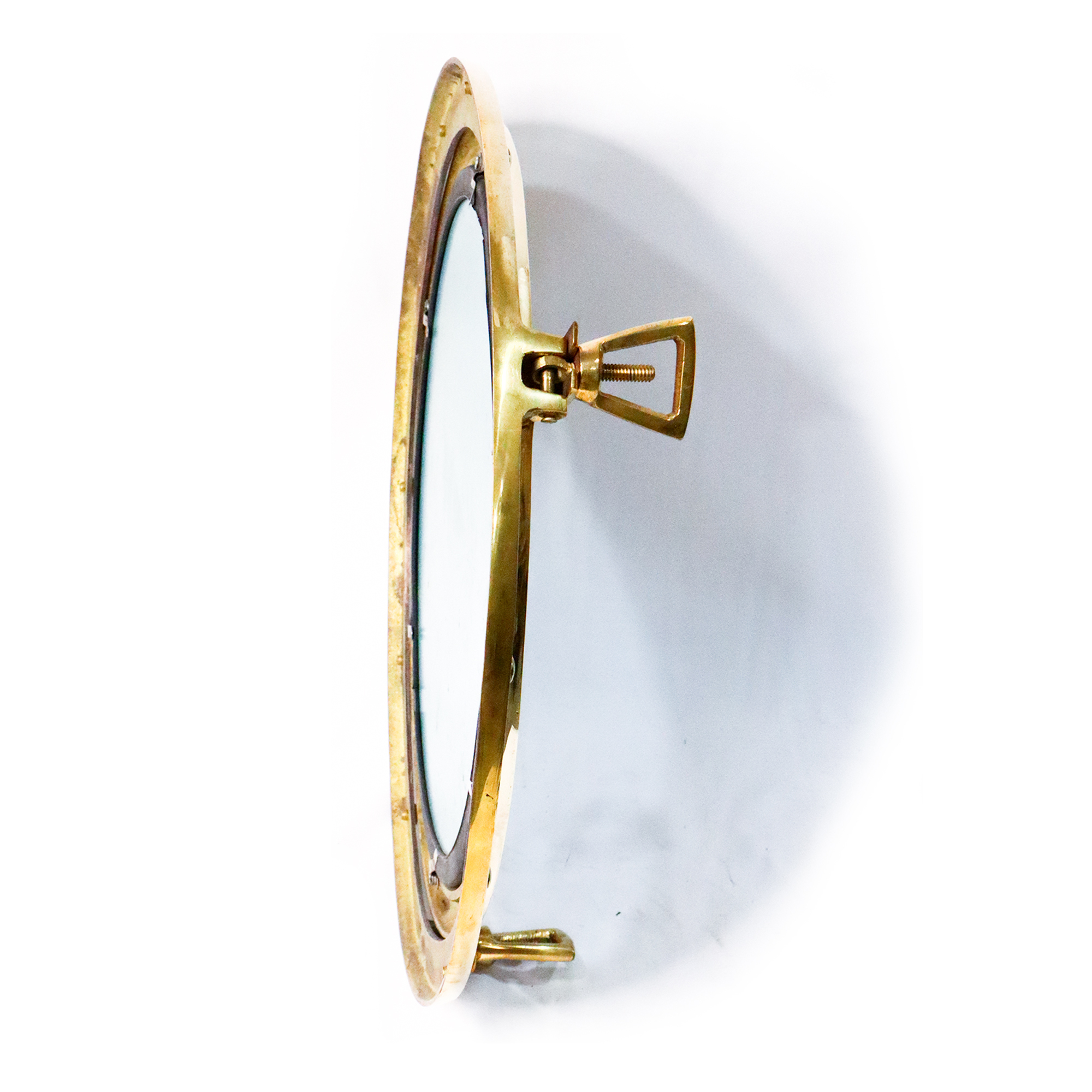 Polished Brass Porthole Mirror