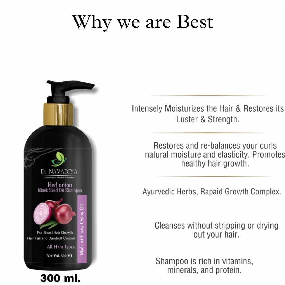 Dr. NAVADIYA's Onion Hair Shampoo For Hair Growth and Hair Fall Control  (300 ml)