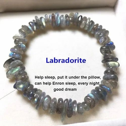 Amazoncom Genuine Rainbow Lights Natural Labradorite Moonstone Gemstone  Round Bead Crystal Bracelet Clothing Shoes  Jewelry
