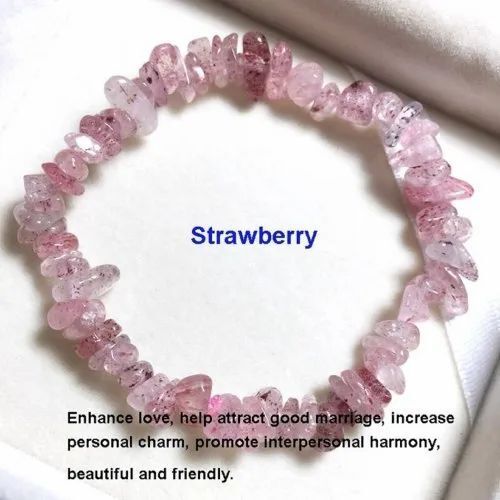 Strawberry Quartz Chips Bracelet