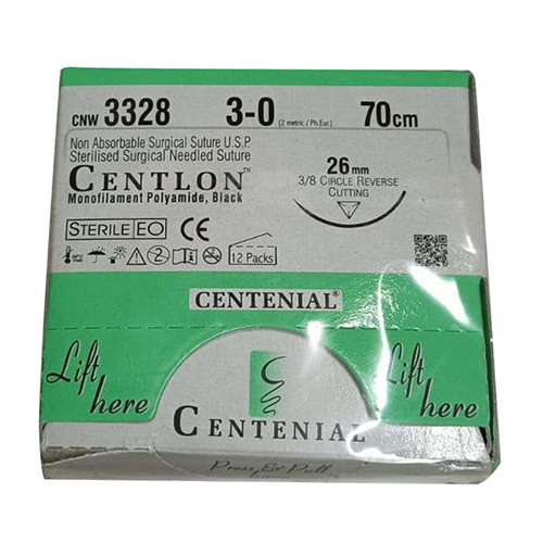 Centenial 70cm Non Absorbable Surgical Suture USP