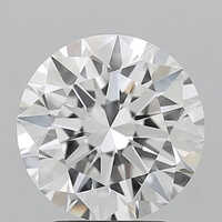 Certified Lab Grown Round Brilliant Diamond - 2.70 Carat, White Color With Polish Enhancement