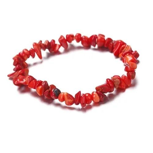 Red Carnelian Chips Bracelet