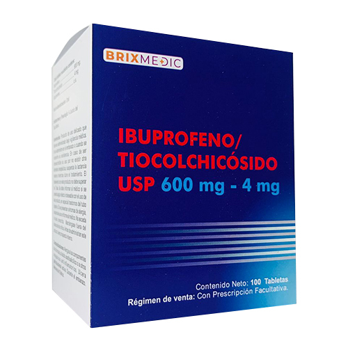 Ibuprofeno & Tiocolchicosido USP 600mg/4mg Tablets