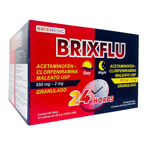 Brixflu Acetaminofen Clorfeniramina Maleto USP  650mg