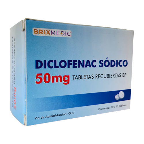 Diclofenac Sodico 50mg Recubietas BP Tablets