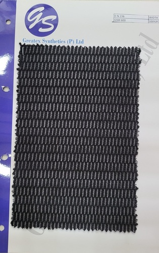 Net Mesh Fabric - DN 236 B | Black and White Plain Texture for Industrial Use