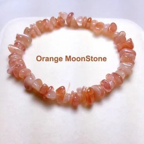 Orange Moonstone Chips Bracelet