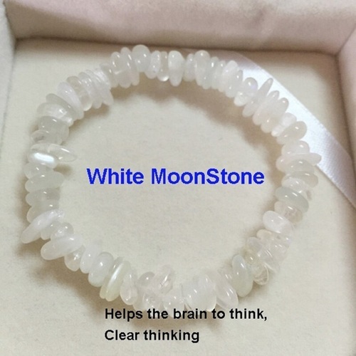 White Moonstone Chips Bracelet