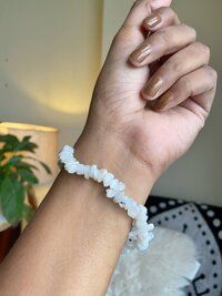 White Moonstone Chips Bracelet