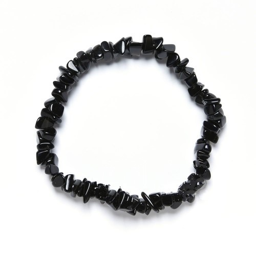 Black Obsidian Chips Bracelet