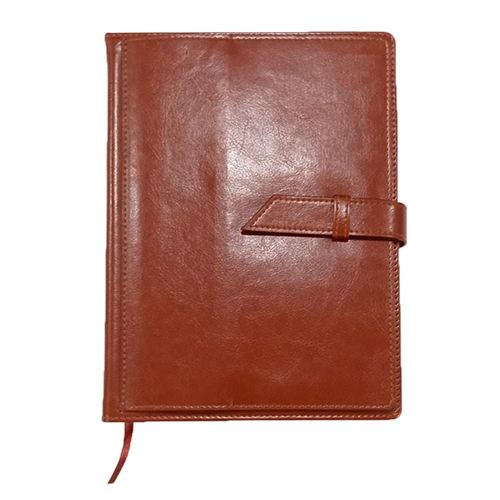 Rectangular Brown Leather Dairy