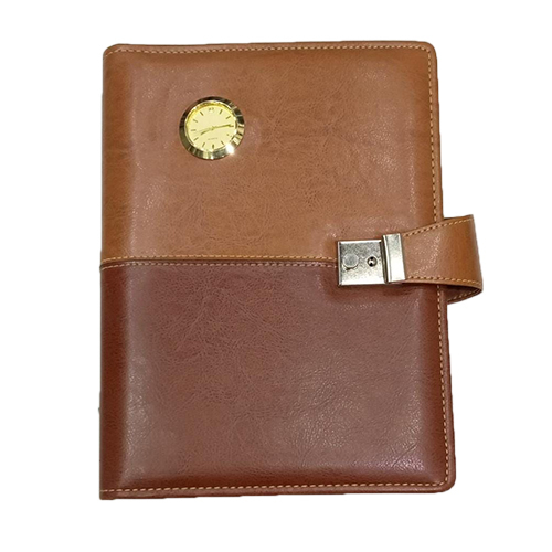 Brown Double Shade Leather Diary