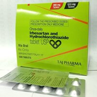 Irbesartan & Hydrochlorothiazide Tablets Usp - 300mg/12.5mg , Anti-hypertensive Medication For High Blood Pressure Management, Film-coated Oral Tablets, 3-year Expiration, 100% Assay Quality