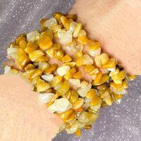 Yellow Aventurine Chips Gemstone Bracelet