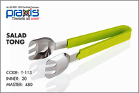 Salad Tong - Stainless Steel, Multicolour | Versatile Metal Tongs For Salad, Grilling, And Boiling Water Use
