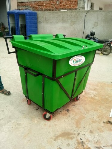 660Ltr Garbage Trolley Dustbin With Stand