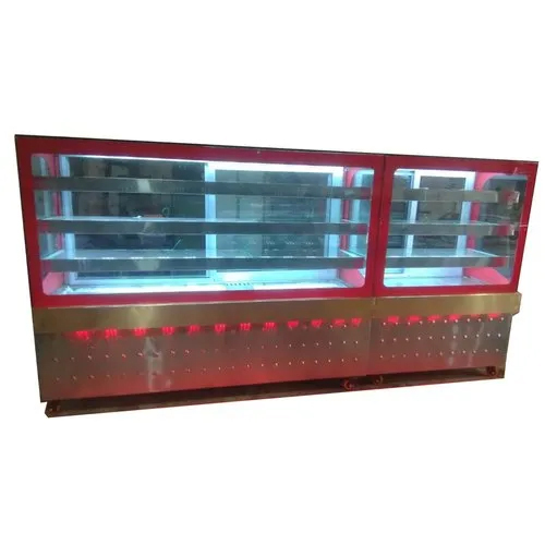 Silver Straight Cold Cake Display Counter