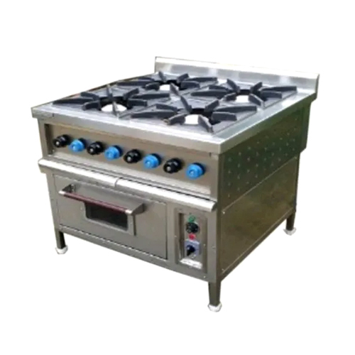 Four Burner Continental Range Interior Coating: Polished