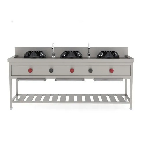 Chinese Three Burner Range Interior Coating: Polished