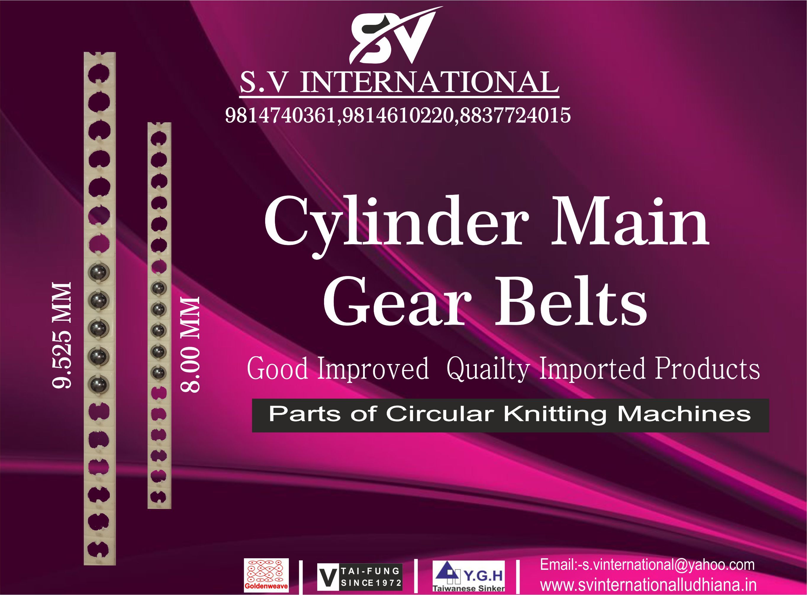 Cylinder Main Gear Belts