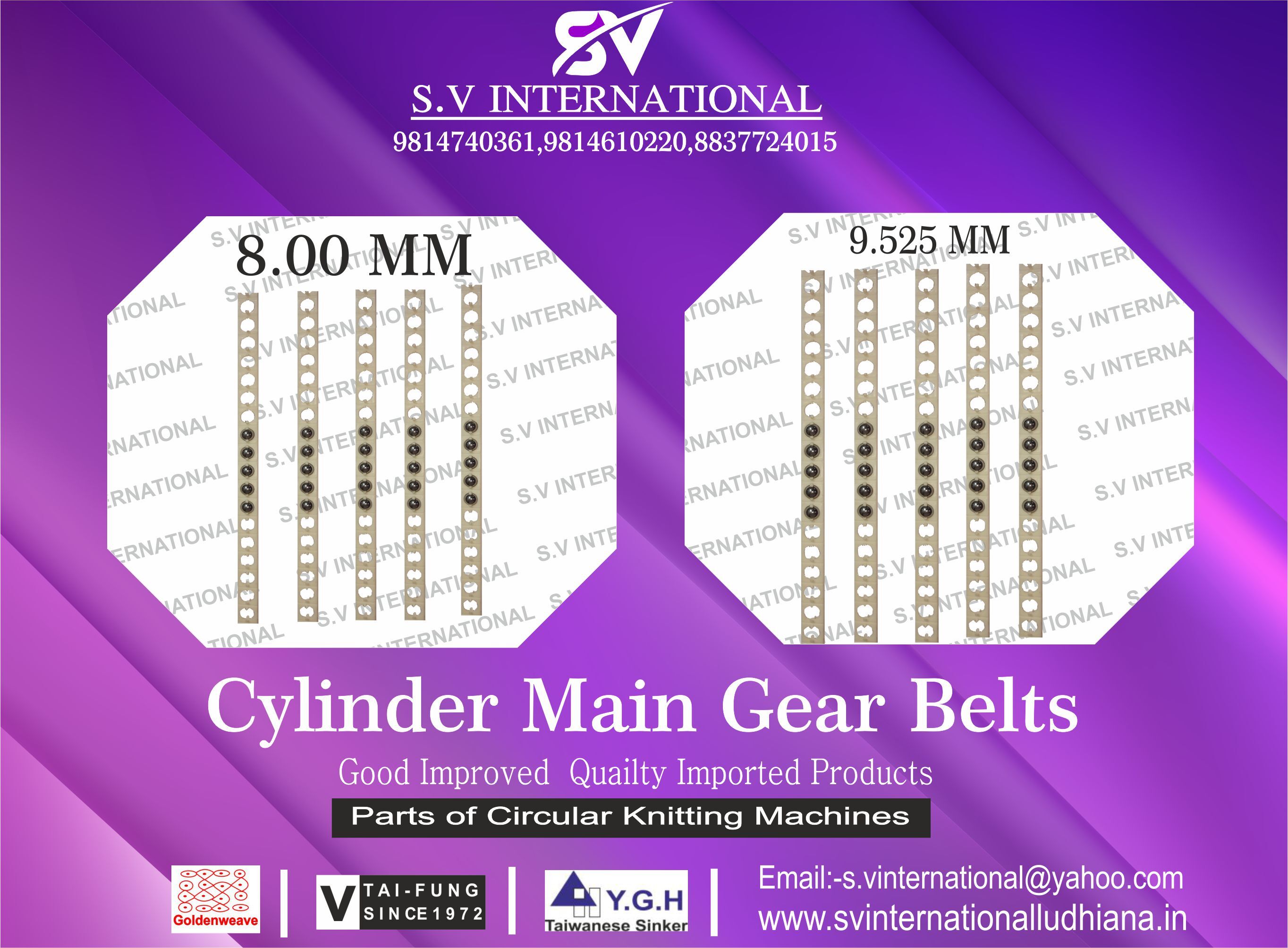 Cylinder Main Gear Belts