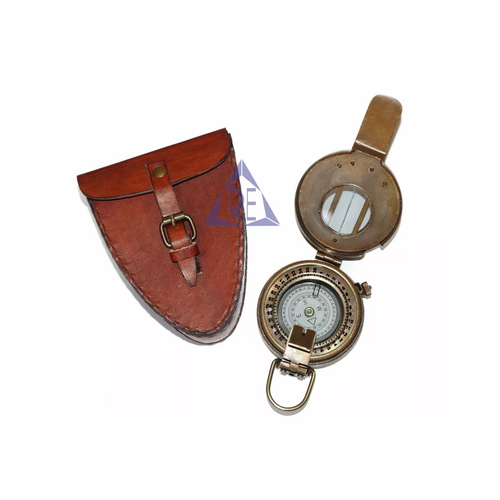 Outdoor Camping Hiking Survival Compass with leather case gift item engineering Handheld Portable Working Compass