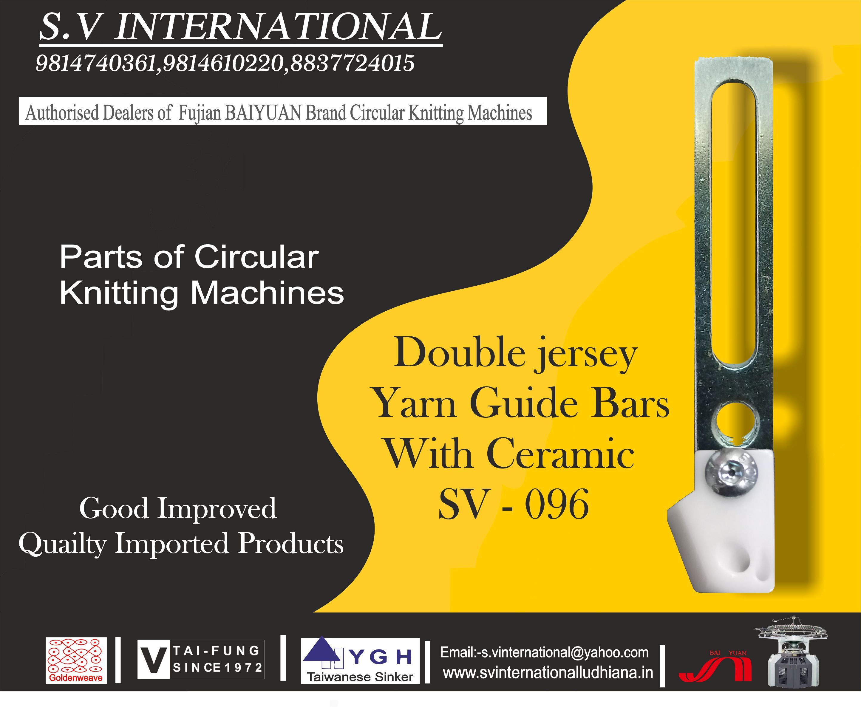 Double Jersey Yarn Guide Bars with Ceramic SV-096