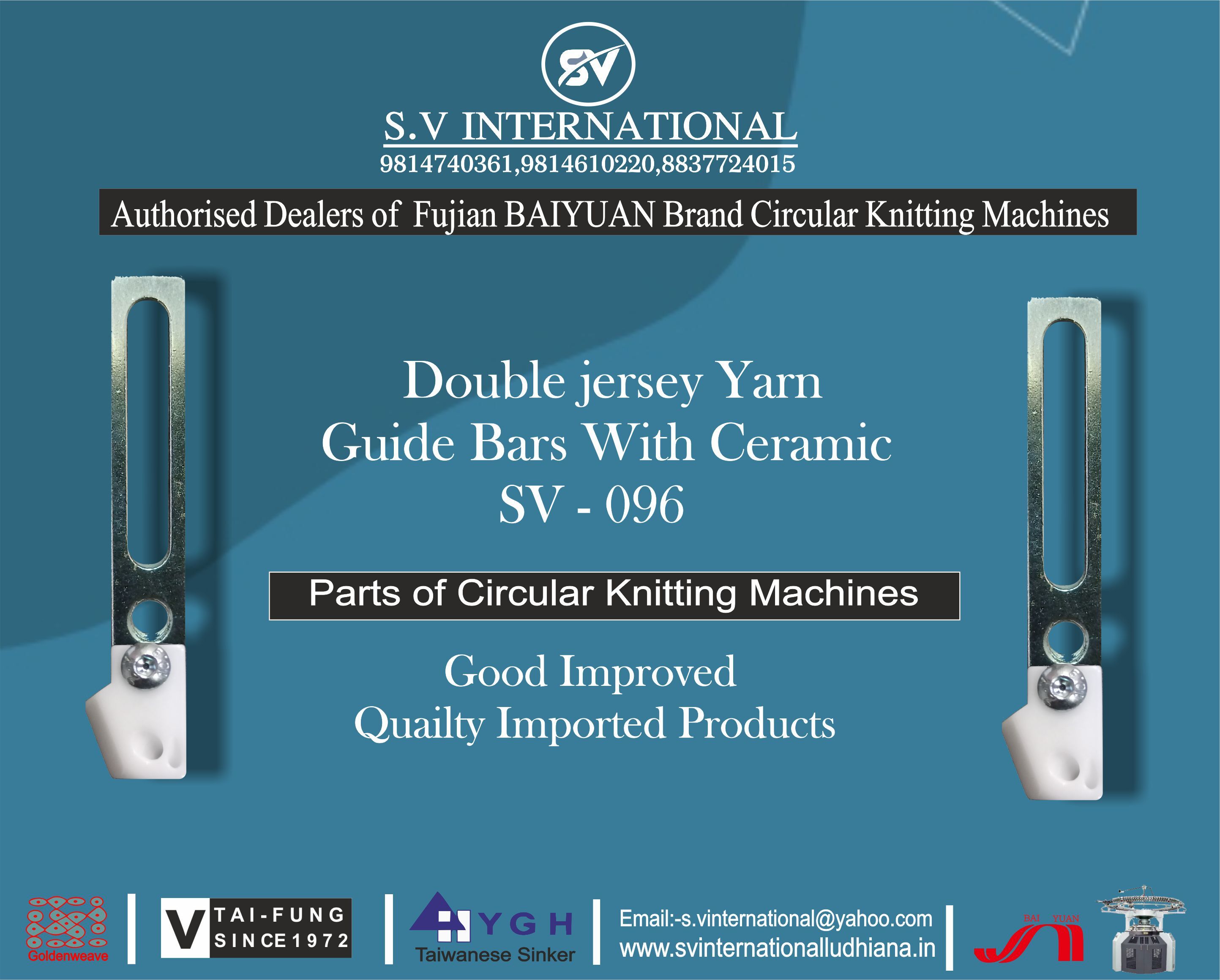Double Jersey Yarn Guide Bars with Ceramic SV-096