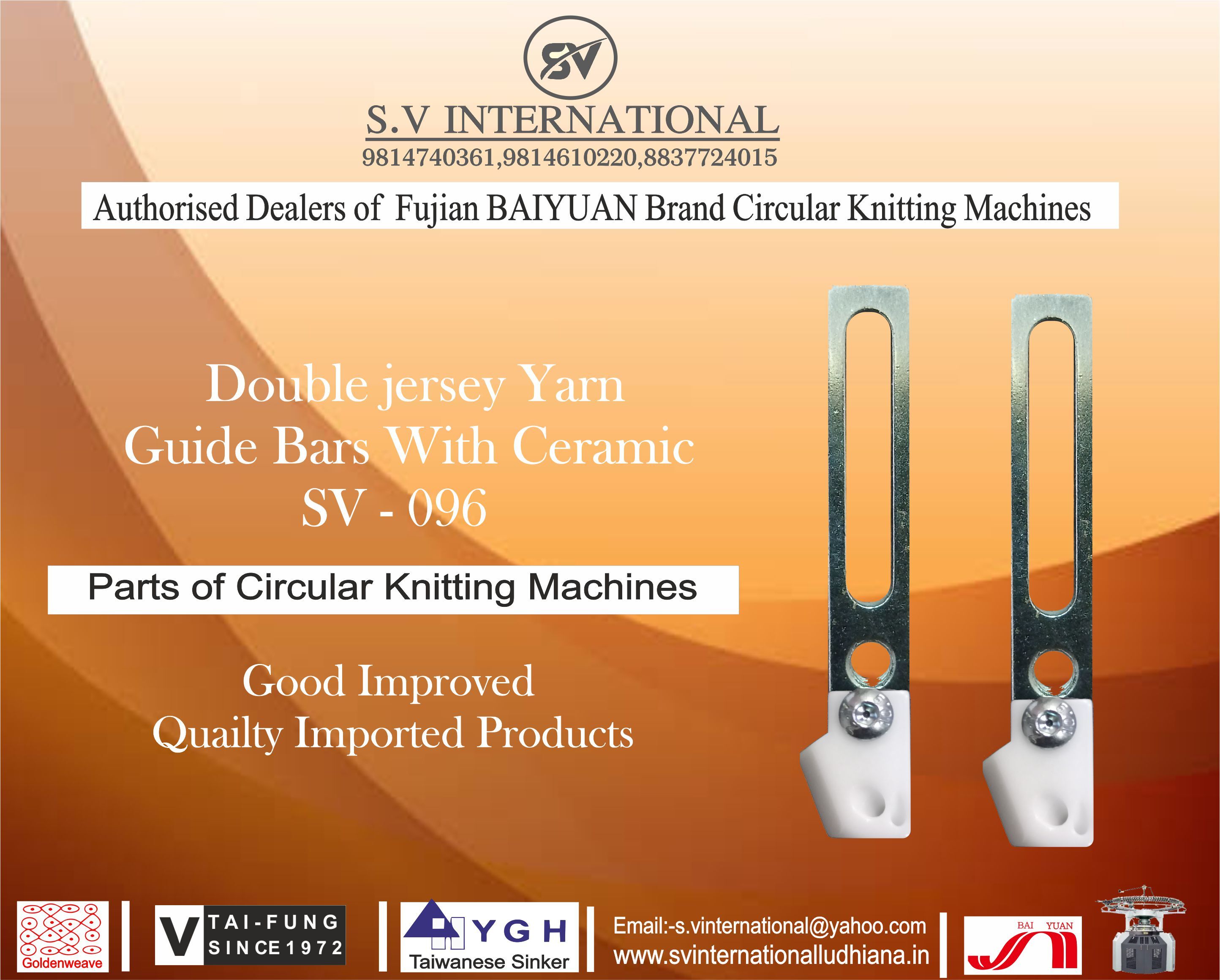 Double Jersey Yarn Guide Bars with Ceramic SV-096