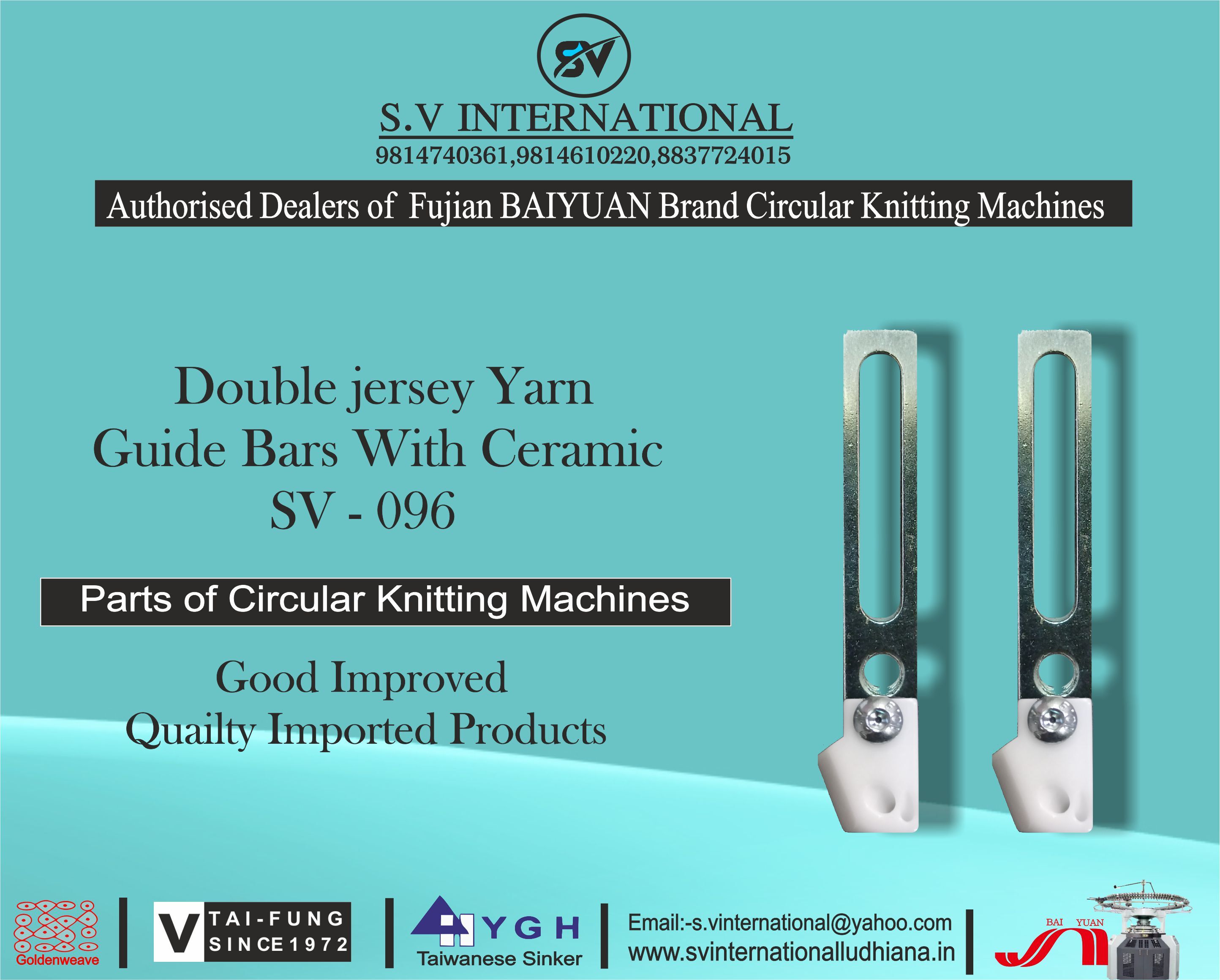 Double Jersey Yarn Guide Bars with Ceramic SV-096