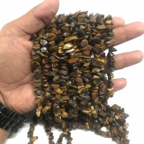 Tiger Eye Stone Chips Strand