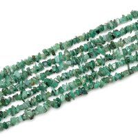 Emerald Gemstone Uncut Nugget Chips Beads Strand