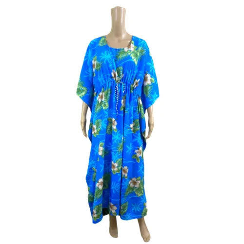 Long Flower Printed Kaftan