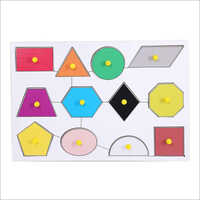 Wooden Puzzle Geometry Shapes Learning Toy Age Group: 3 Year Plus