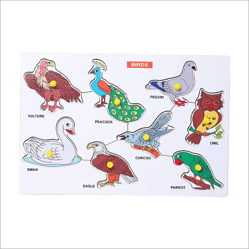 Wooden Puzzle Board Of Birds