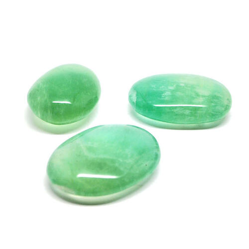 Agate Beautiful Green Fluorite Gemstone Palm Stone