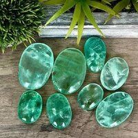 Beautiful Green Fluorite Gemstone Palm Stone