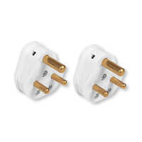 16a 3 Pin Plug Top - Industrial Application, 200-240 Volt Rated Voltage , White Design For Reliable Power Connection