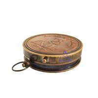 Royal Navy London Brass Pocket Sundial Compass Handmade Nautical String Compass Outing Camping Hiking Compass