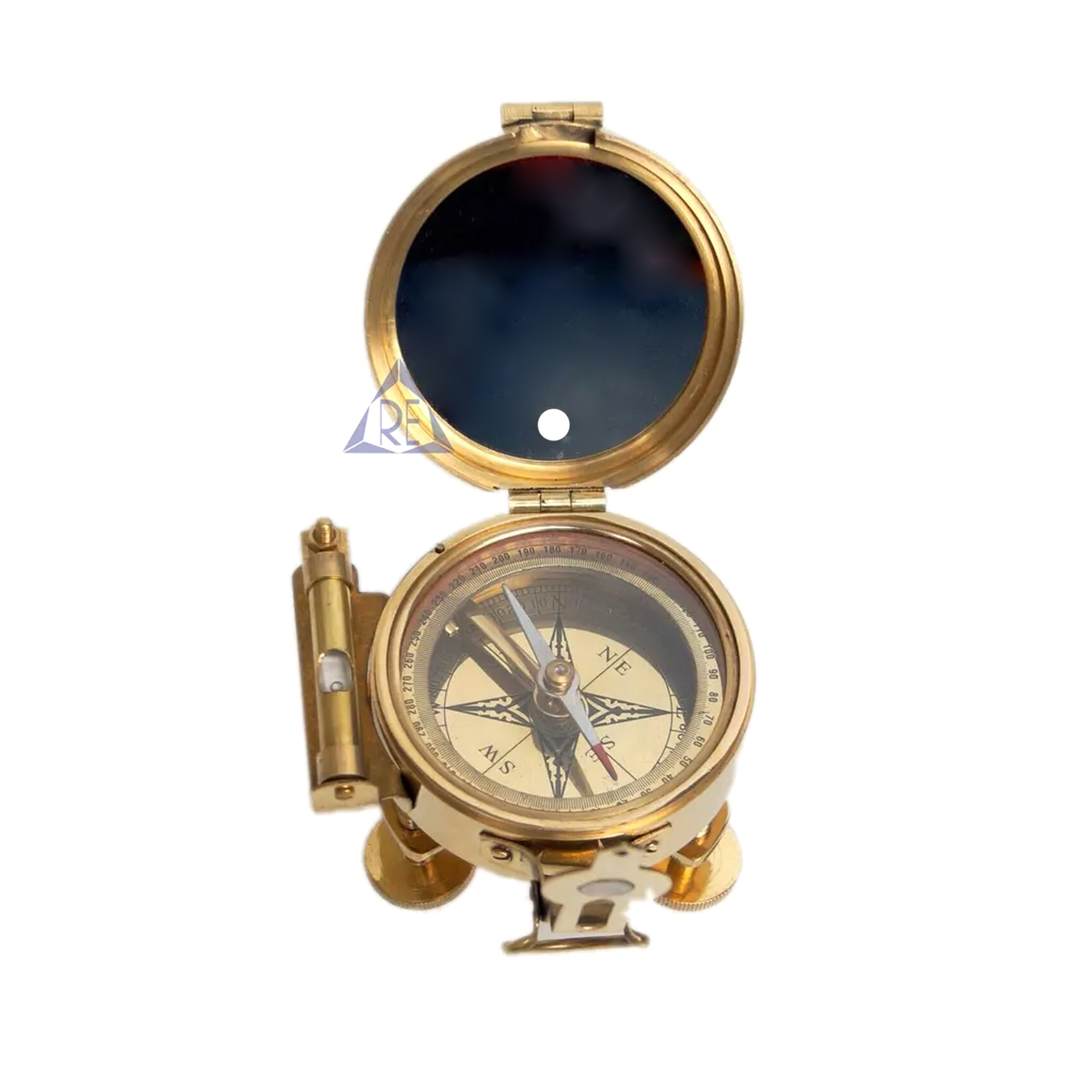 Solid brass brunton compass with stand handmade maritime vintage Christmas gift 3 inch nautical brunton Camping Hiking Compass