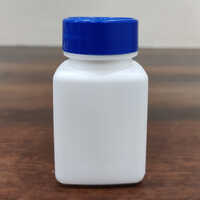8g Hdpe Rectangular Bottle - 10 Grm, White-blue | Enhanced Impact Resistance, Chemical Resilience, Screw Cap Sealing, Square Shape