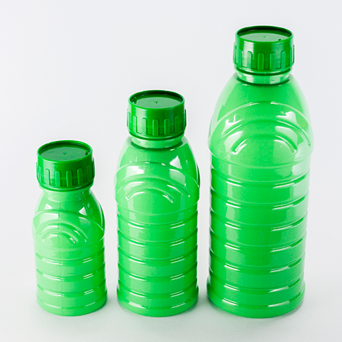 PET Double Bottle - Plastic, 100 mL, Green, 115 mm Height | Round Shape, Screw Cap, Ideal for Chemical and Pharmaceutical Use