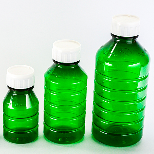 Green PET Regular Round Bottle