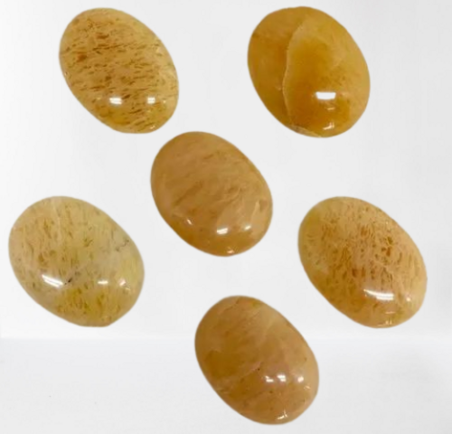High Quality Polished Yellow Aventurine Palm Stone