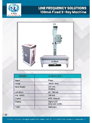 Line Frequency 100 mA X Ray Machine
