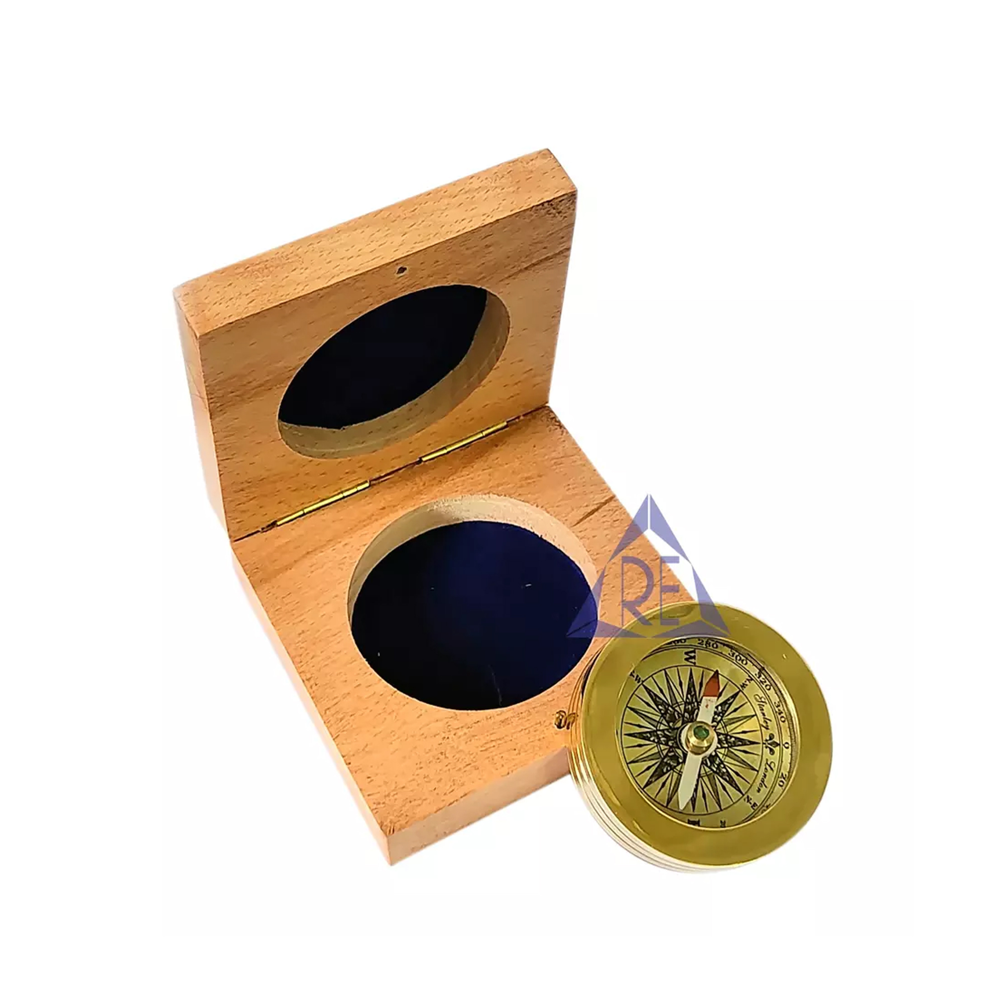 Brass Paper Weight Compass With Wooden Box Engraved Gift Birthday Wedding Christmas Husband Anniversary Gift